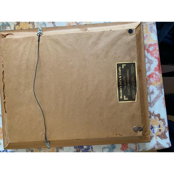 Handmade Vtg 3D Owl Framed Paper Art Work TC Chiu‎ , Genny 88 gold Frame - Picture 8 of 10